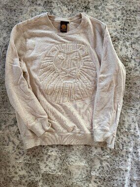 Disney The Lion King Broadway Musical Men's Crewneck Sweatshirt Large Beige Embo